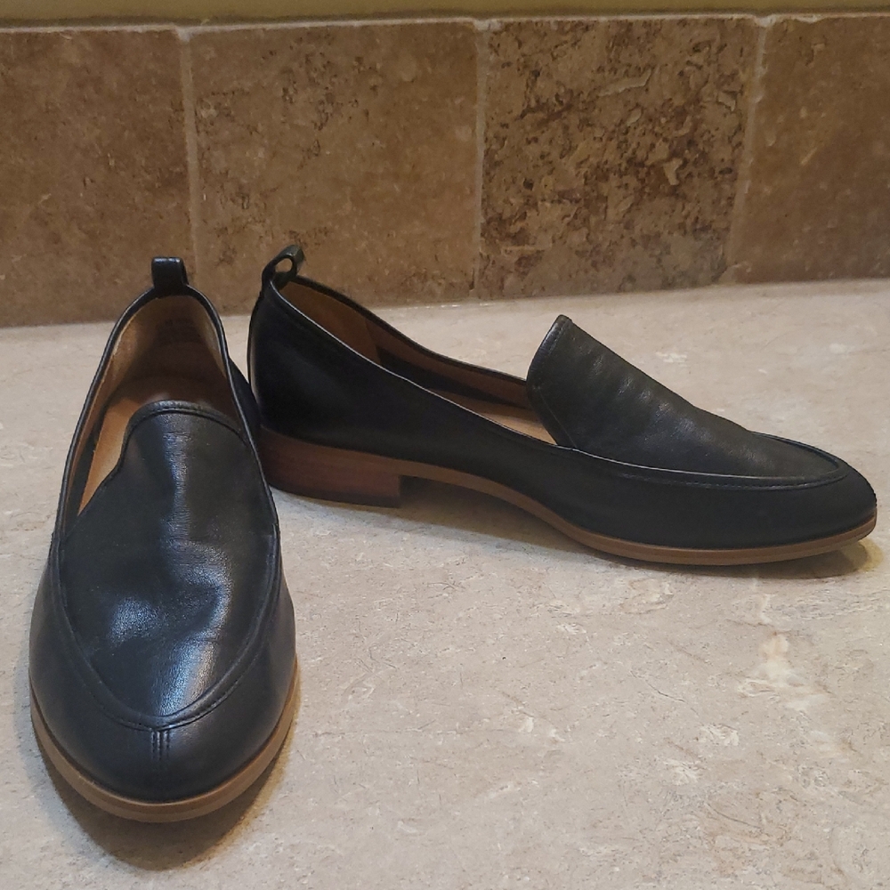 Susina Black Leather Loafers Women's 7.5